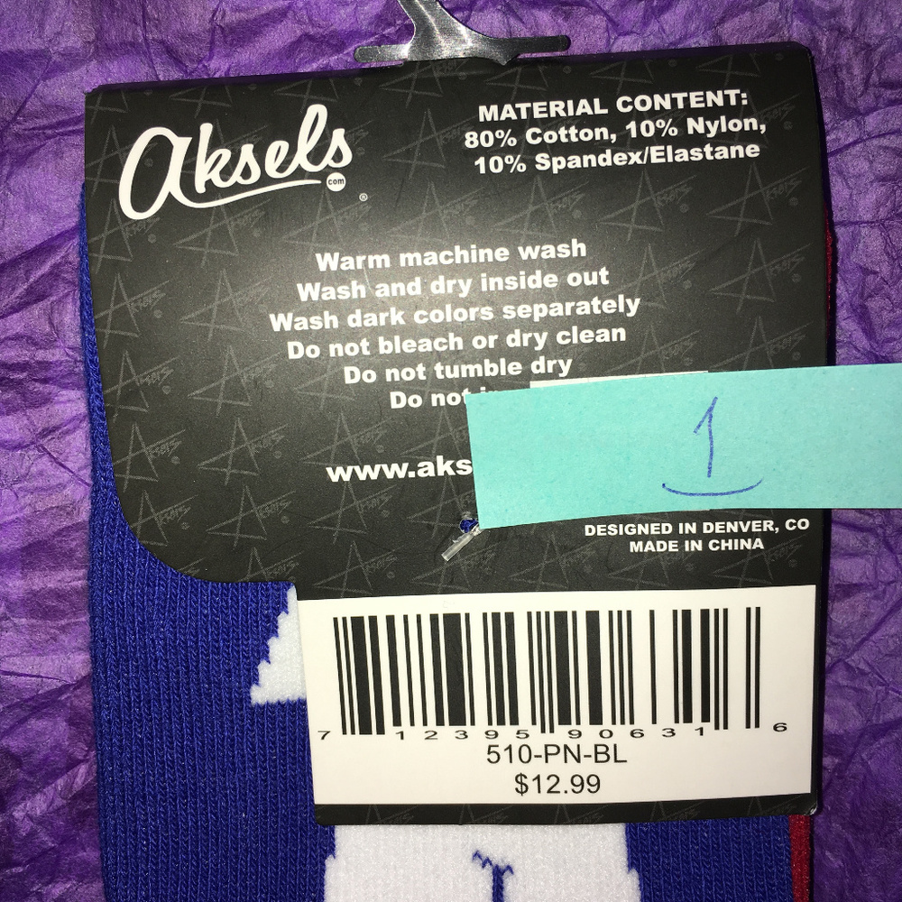 Aksels Pennsylvania Liberty Bell Socks - Picture 3 of 3